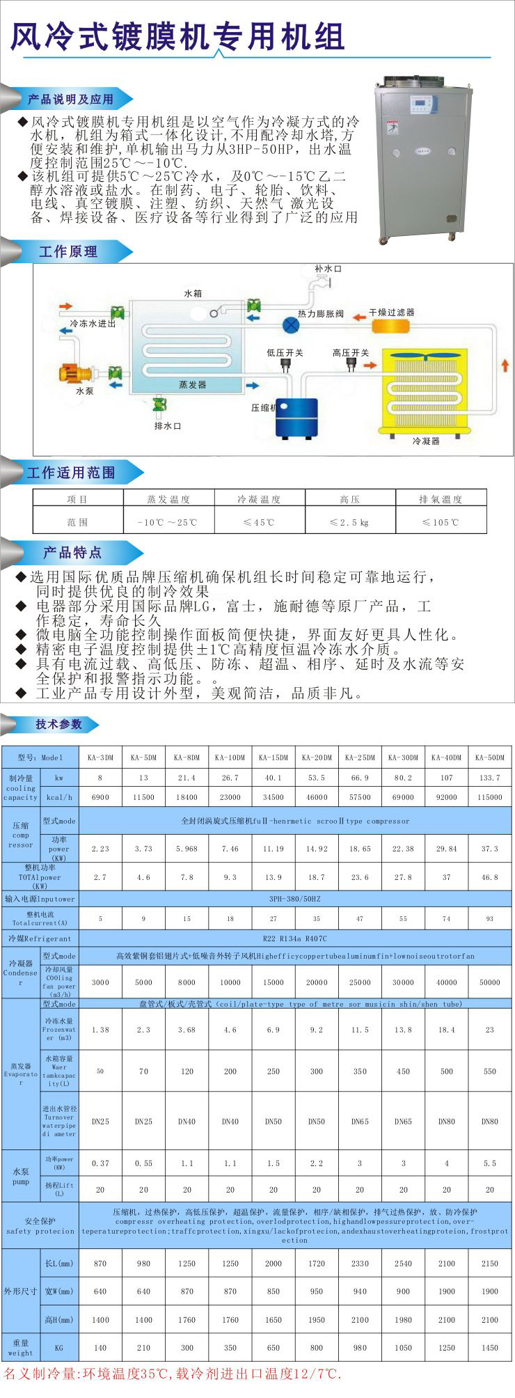 風(fēng)冷式鍍膜專(zhuān)用冷水機(jī)